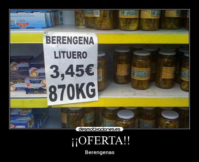 ¡¡OFERTA!! - Berengenas