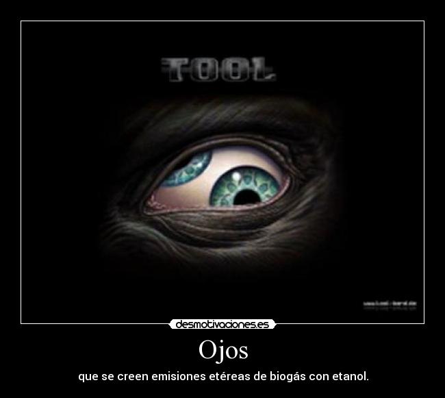 Ojos - que se creen emisiones etéreas de biogás con etanol.