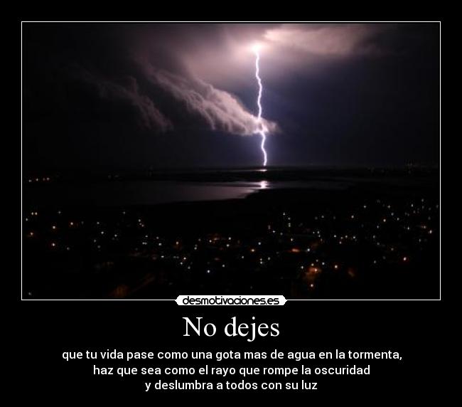 No dejes -