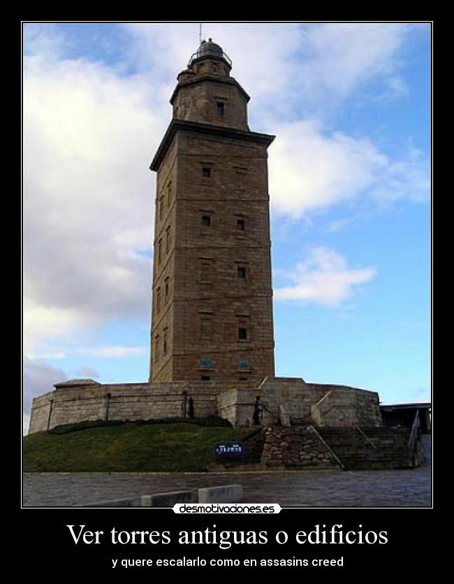 carteles torre assasins creed escalar desmotivaciones