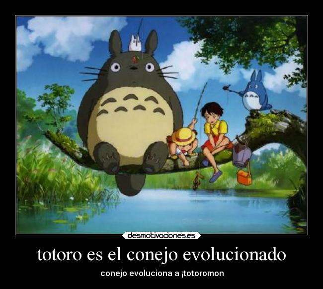 totoro es el conejo evolucionado - conejo evoluciona a ¡totoromon