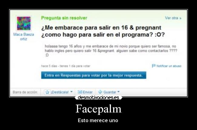 Facepalm - Esto merece uno 