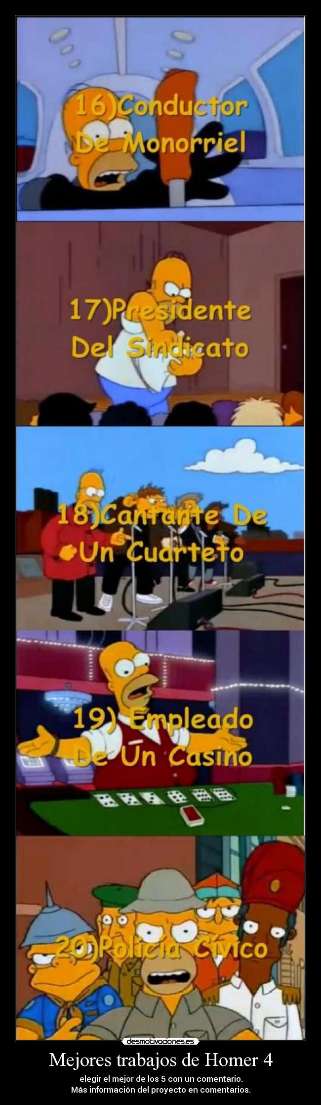 carteles mejores trabajos homer desmotivaciones