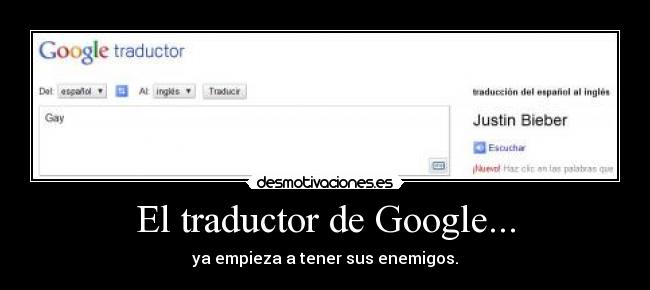 El traductor de Google... -