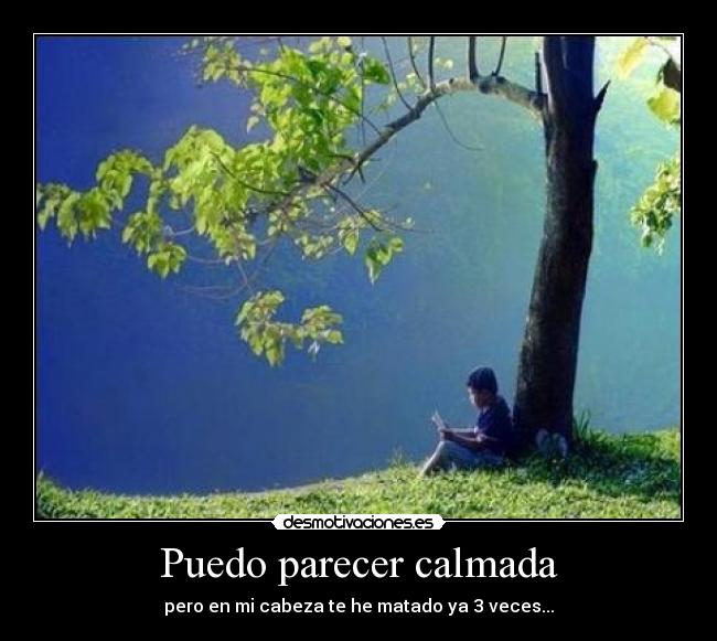 Puedo parecer calmada -