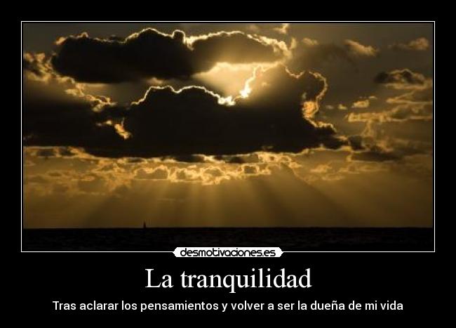 La tranquilidad - 