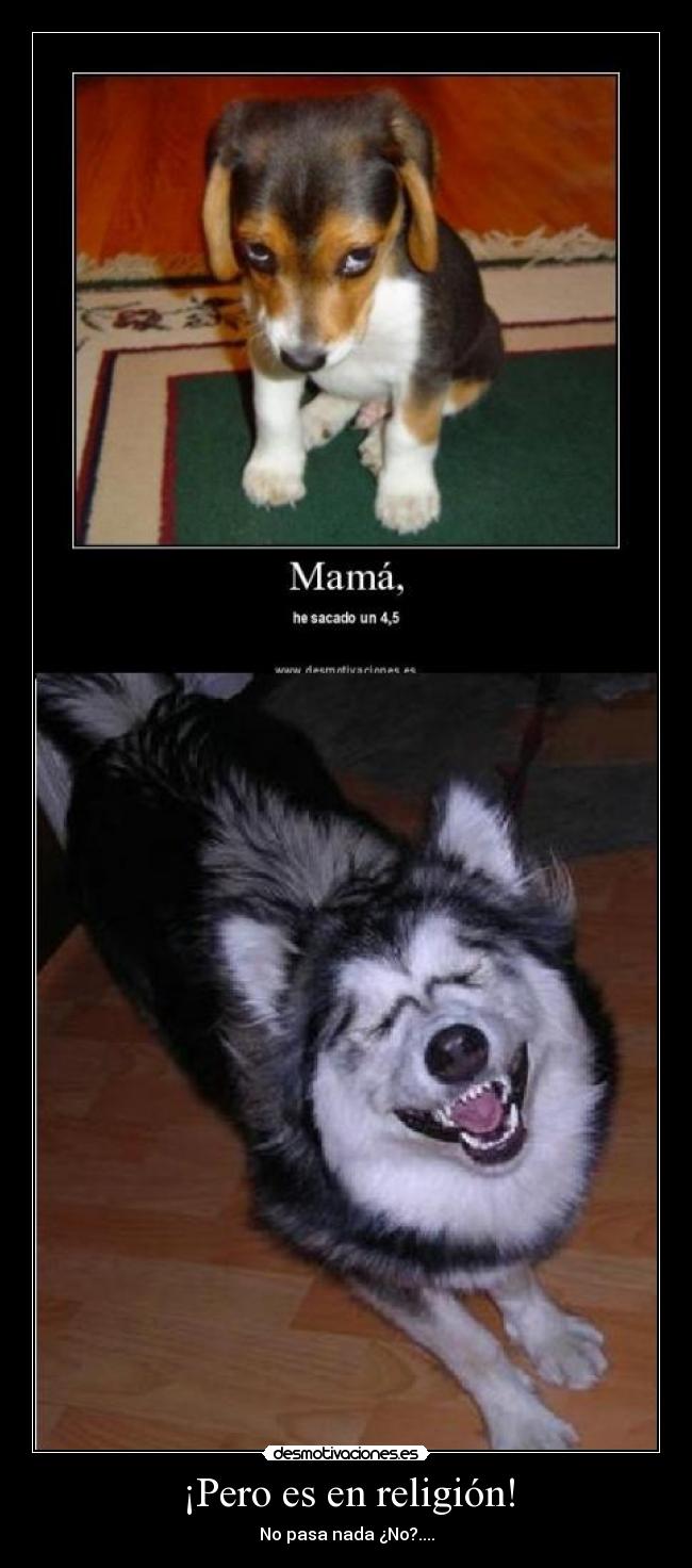¡Pero es en religión! - No pasa nada ¿No?....