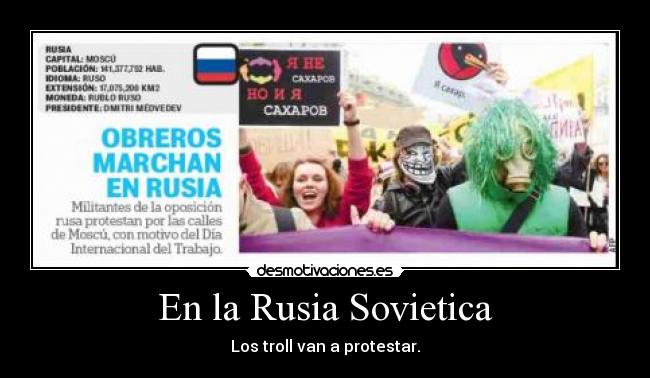 carteles rusia trollsovieticaprotestar desmotivaciones