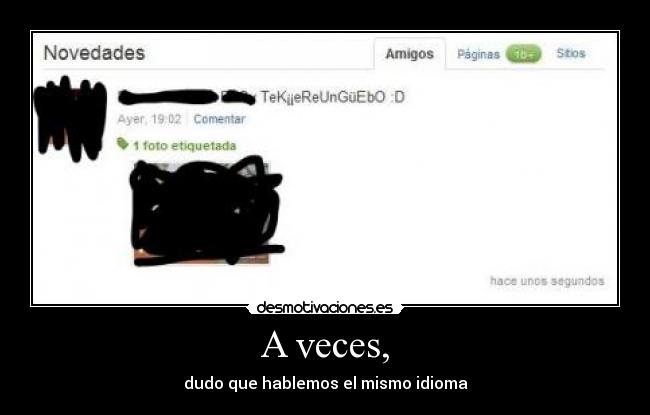 A veces, - 