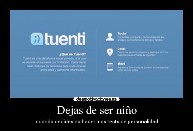 Dejas de ser niño - 