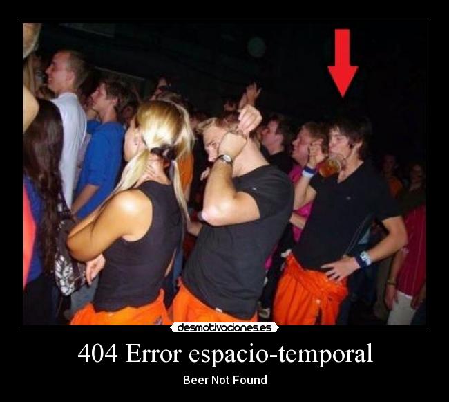 404 Error espacio-temporal -