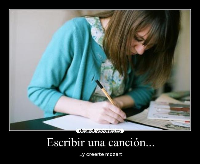 Escribir una canción... - 
