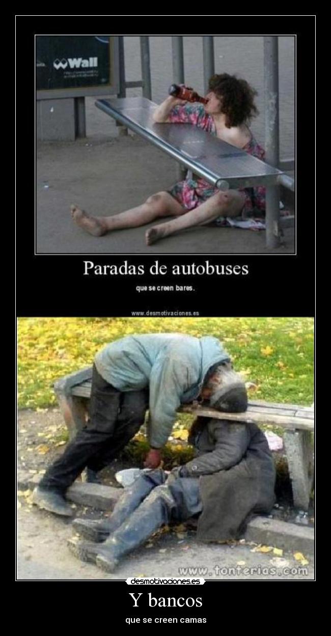 Y bancos - que se creen camas