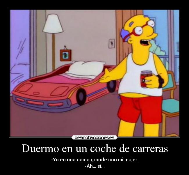 Duermo en un coche de carreras -