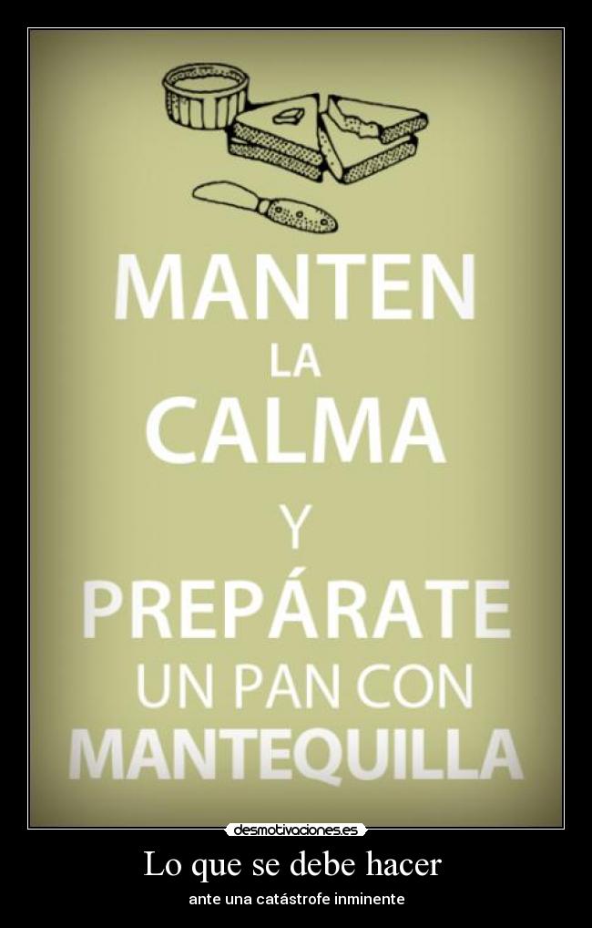 Lo que se debe hacer -