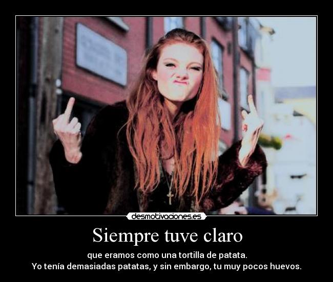 Siempre tuve claro -