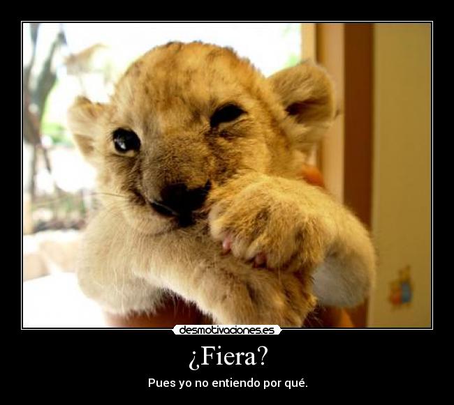 ¿Fiera? -