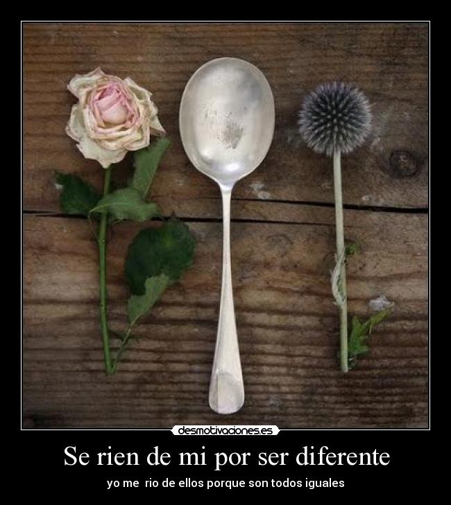 Se rien de mi por ser diferente -