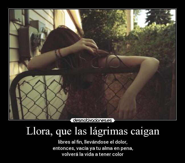 Llora, que las lágrimas caigan - 
