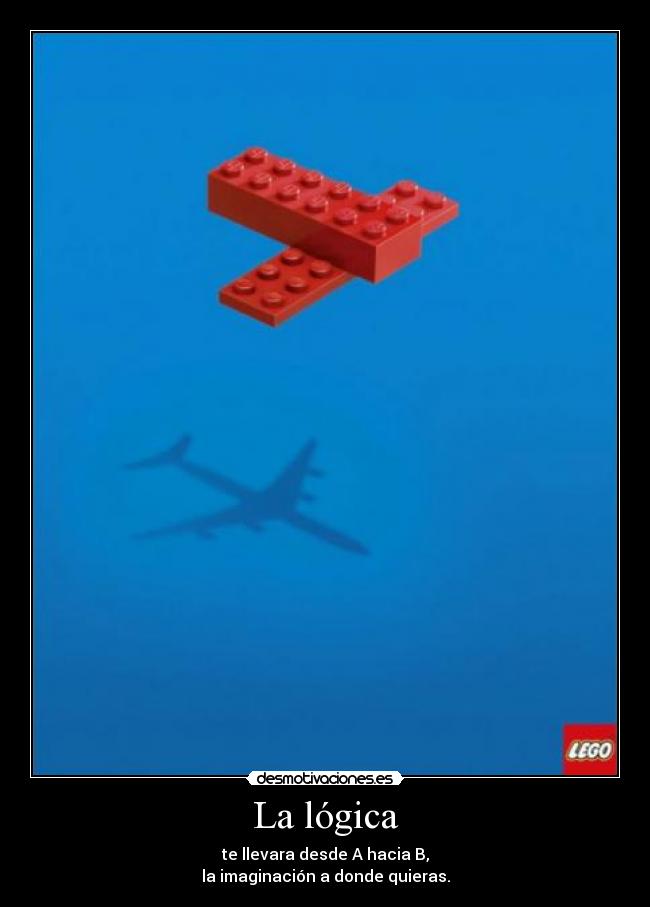 La lógica - te llevara desde A hacia B,
la imaginación a donde quieras.