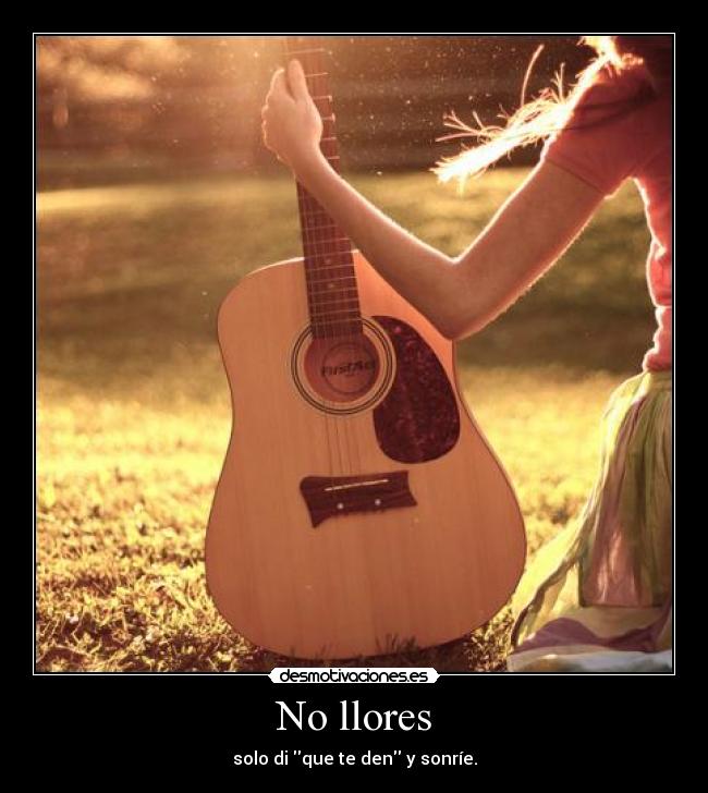 No llores -