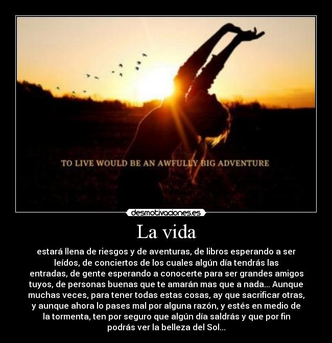 carteles vida vida tormenta sol aventuras desmotivaciones