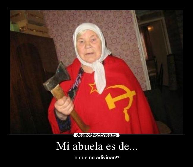 carteles abuela rusia adivinen adivinanza desmotivaciones