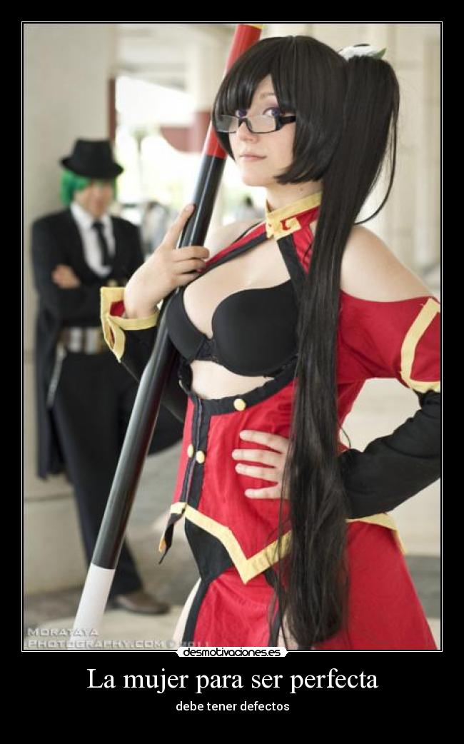 carteles mujer mujer perfecta defectos cosplay desmotivaciones