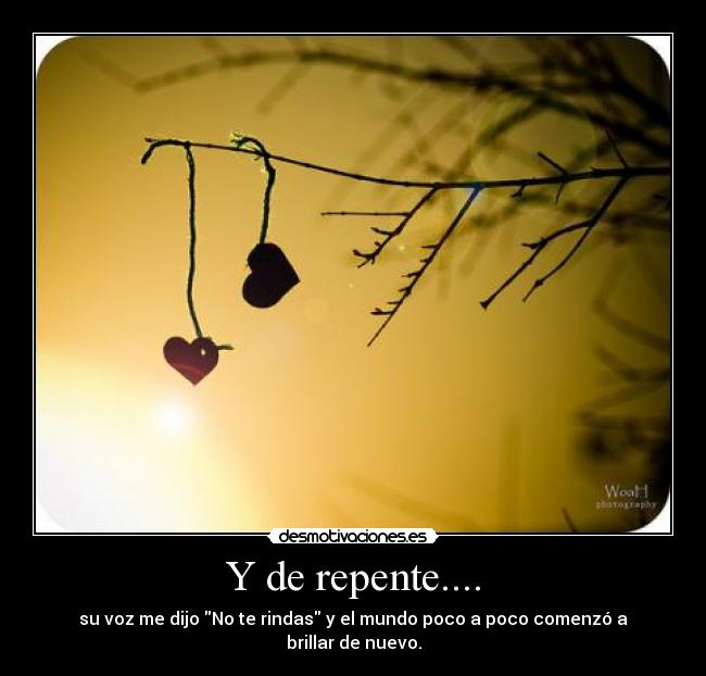 Y de repente.... -