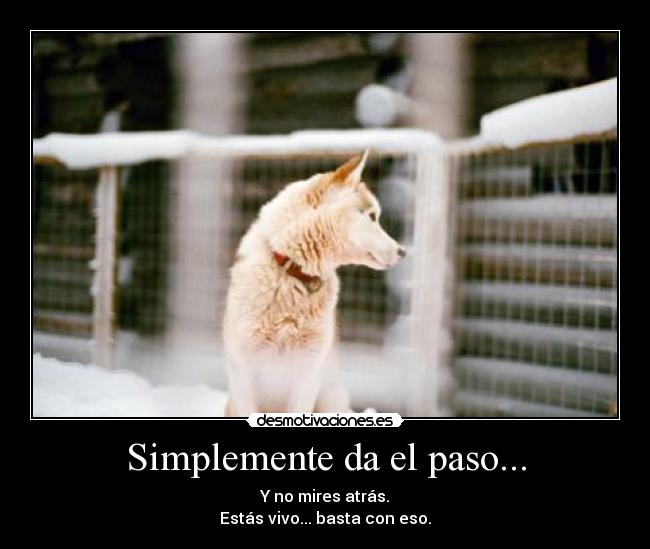 Simplemente da el paso... -