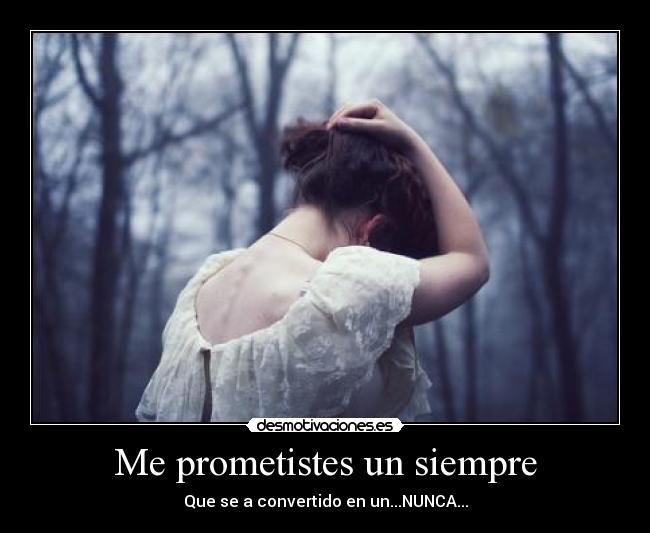 Me prometistes un siempre - Que se a convertido en un...NUNCA...