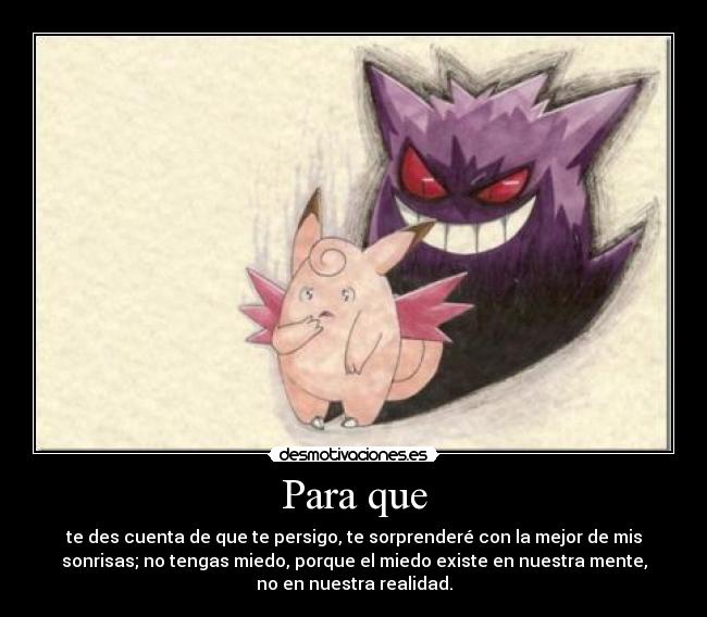 carteles ferdo gengar clefable sonrisa desmotivaciones