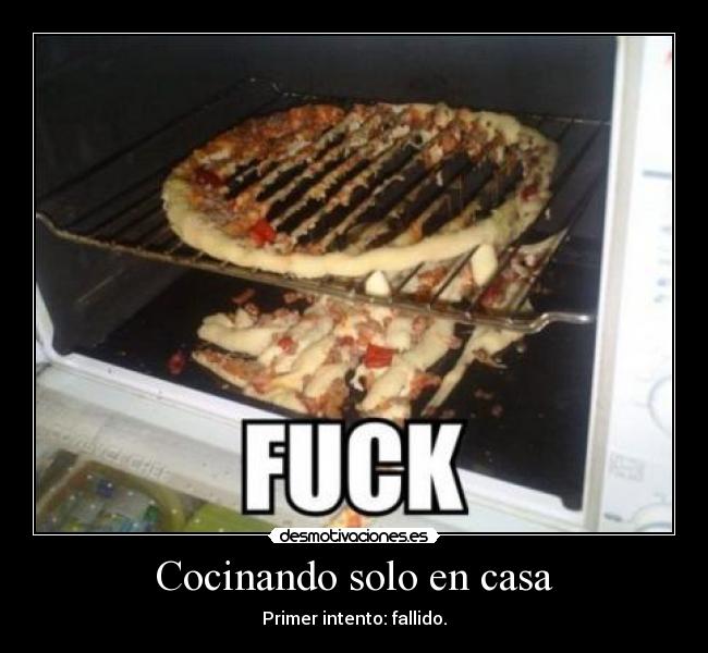 Cocinando solo en casa - Primer intento: fallido.