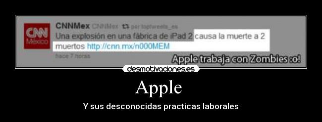 Apple  - Y sus desconocidas practicas laborales