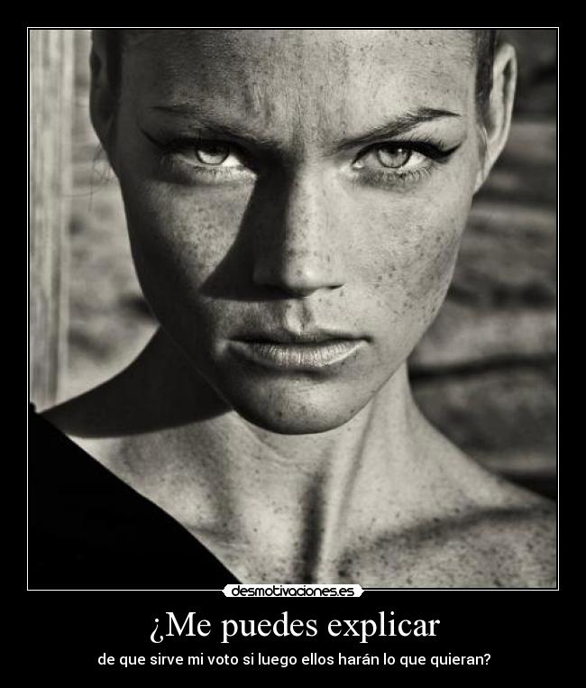 carteles votos democracia real falsedad desmotivaciones
