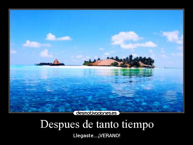 Despues de tanto tiempo - Llegaste....¡VERANO!