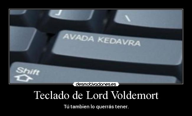 Teclado de Lord Voldemort - 