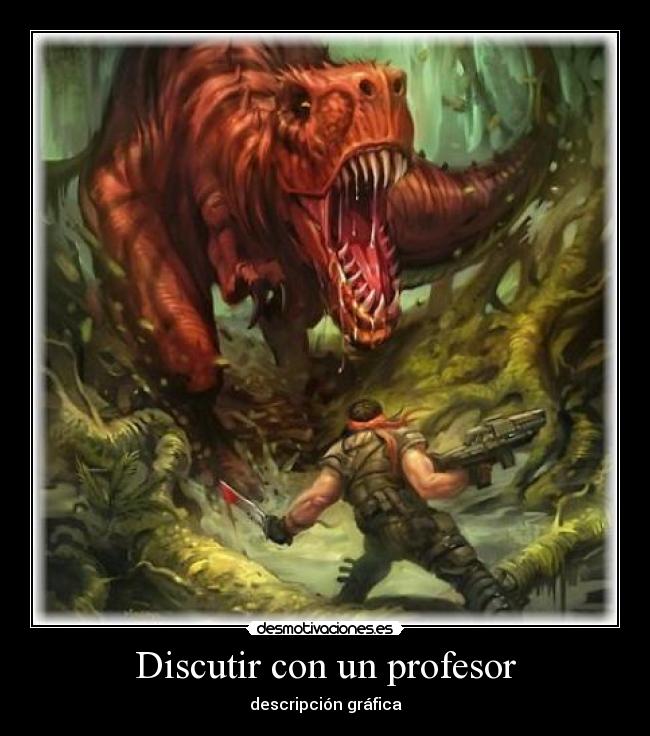 Discutir con un profesor - descripción gráfica