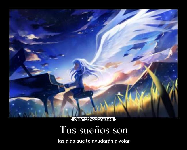 carteles animekanadeangel beats desmotivaciones