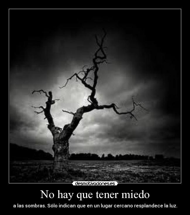 No hay que tener miedo -