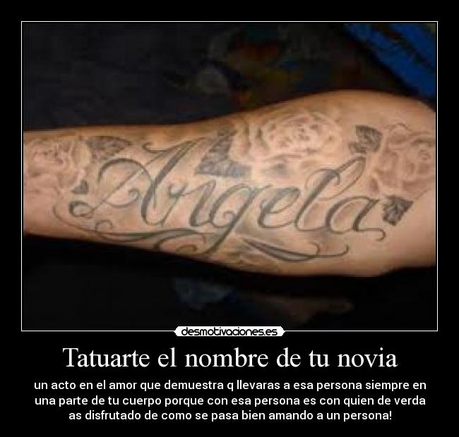 Tatuarte el nombre de tu novia -