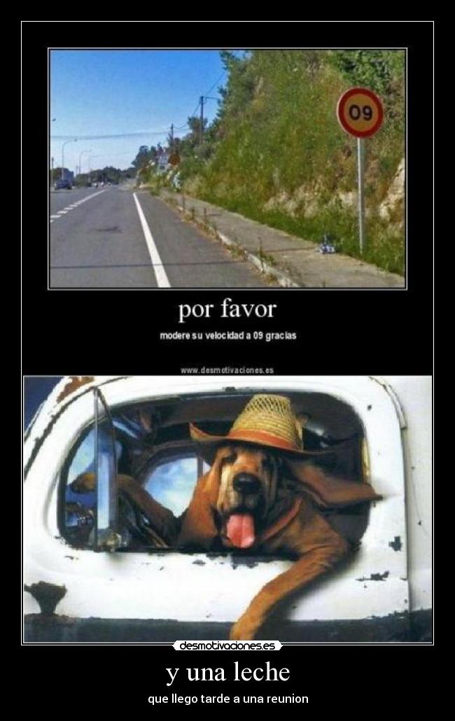 y una leche - que llego tarde a una reunion