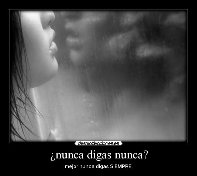 ¿nunca digas nunca? -