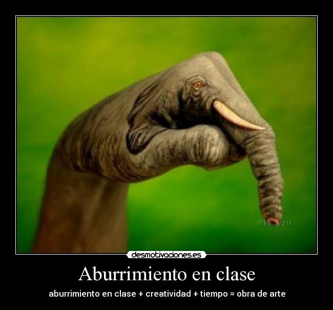 Aburrimiento en clase - aburrimiento en clase + creatividad + tiempo = obra de arte