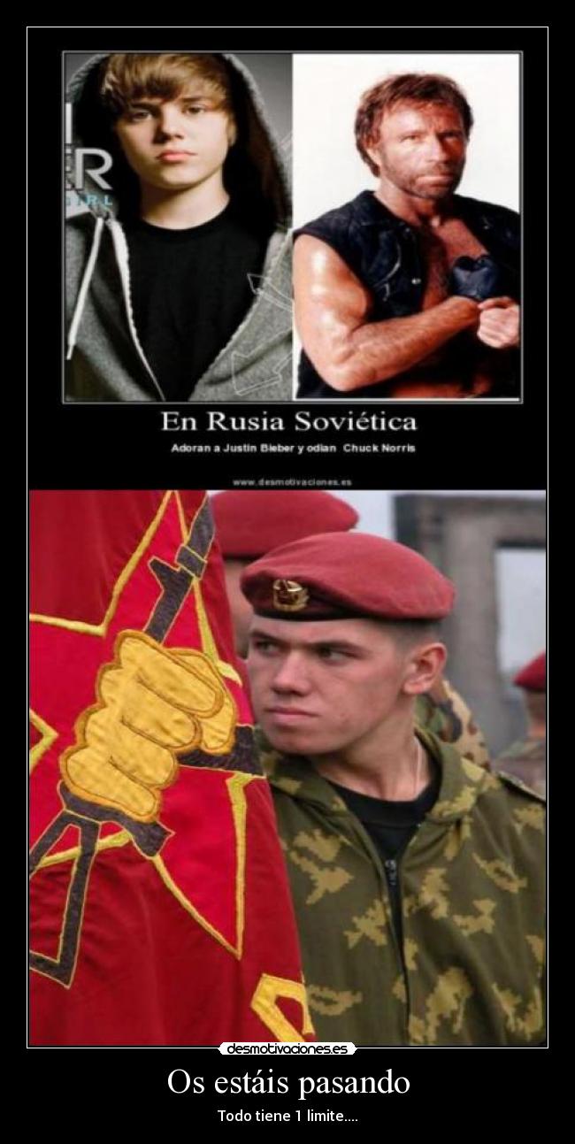 carteles ruso rusa sovietica justin bieber chuck norris paseis desmotivaciones