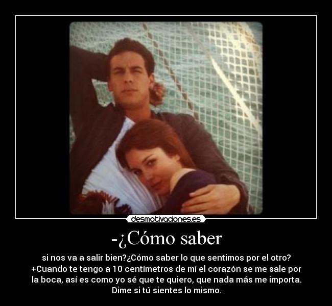 -¿Cómo saber -