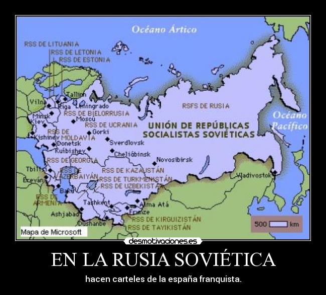 EN LA RUSIA SOVIÉTICA - hacen carteles de la españa franquista.