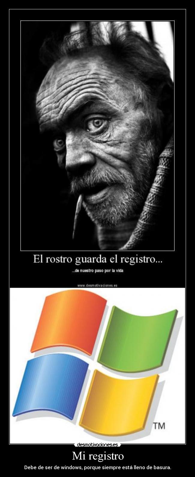 Mi registro - Debe de ser de windows, porque siempre está lleno de basura.