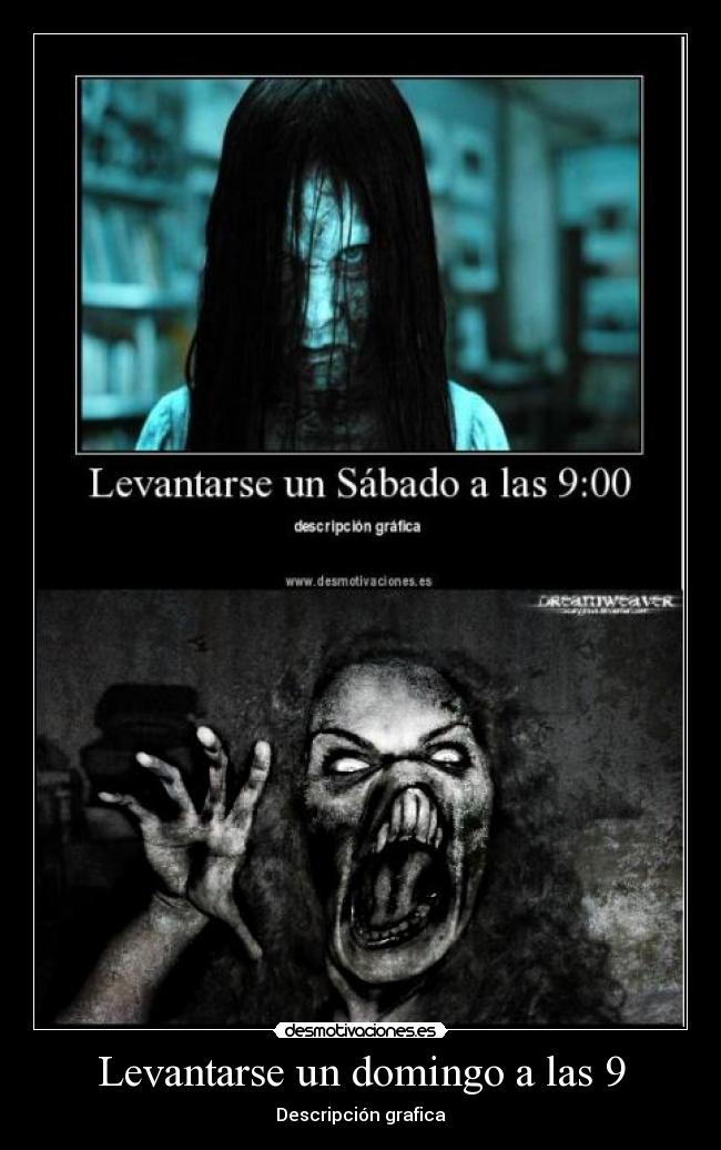 Levantarse un domingo a las 9 - 