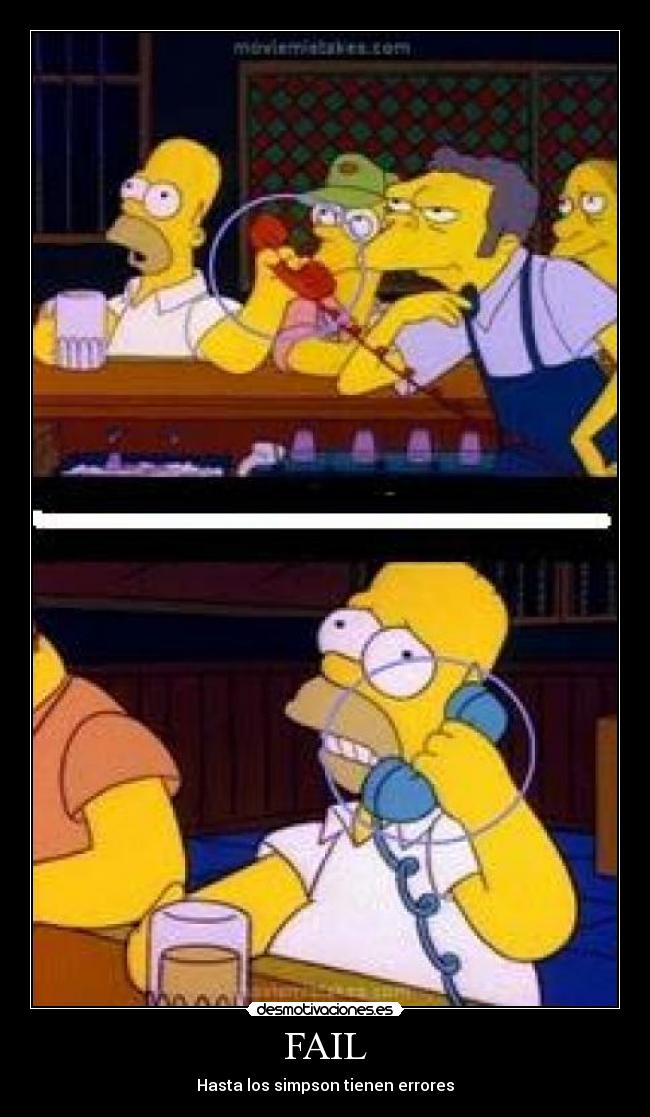 FAIL - Hasta los simpson tienen errores